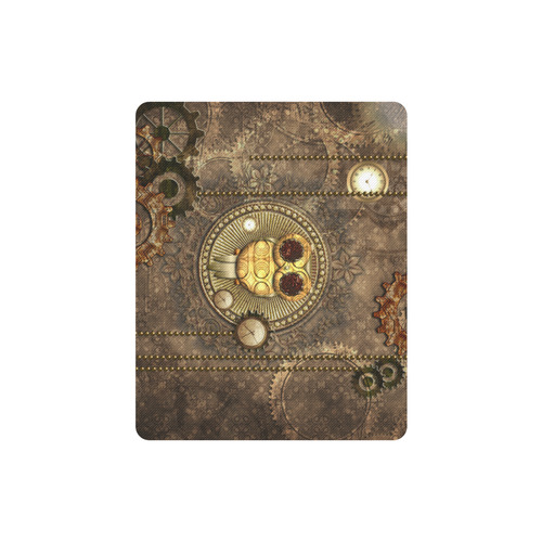 Steampunk, wonderful owl,clocks and gears Rectangle Mousepad
