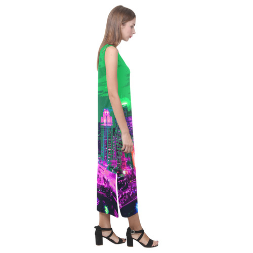 Chicago PopArt 20161103 Phaedra Sleeveless Open Fork Long Dress (Model D08)