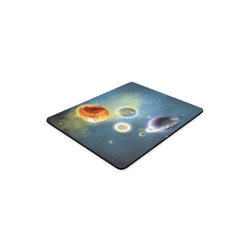 Space scenario with  meteorite sun and planets Rectangle Mousepad