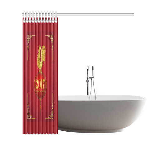 2017 Year of the Rooster Chinese Shower Curtain 69"x70"