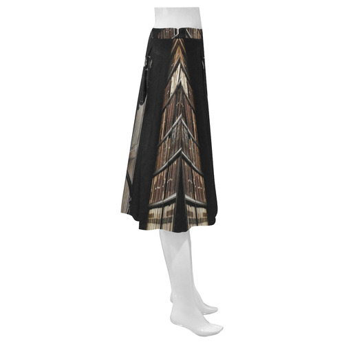 Trinity Collage spiral staircase Mnemosyne Women's Crepe Skirt (Model D16)