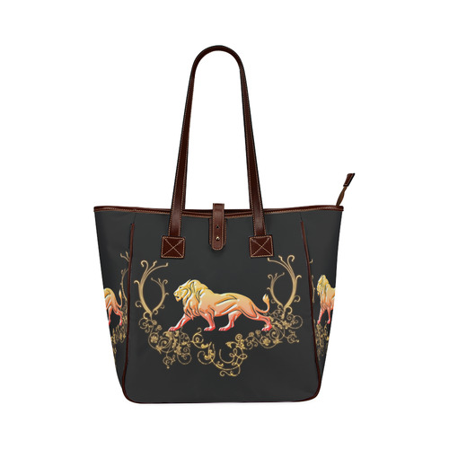 Awesome lion in gold and black Classic Tote Bag (Model 1644)