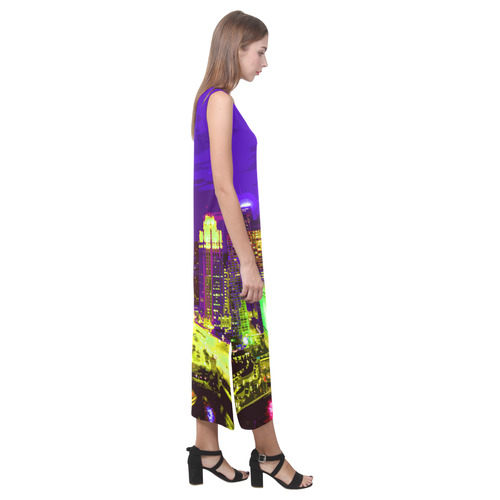 Chicago PopArt 20161111 Phaedra Sleeveless Open Fork Long Dress (Model D08)