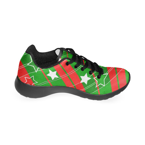 Red Green Stars and Stripes Men’s Running Shoes (Model 020)