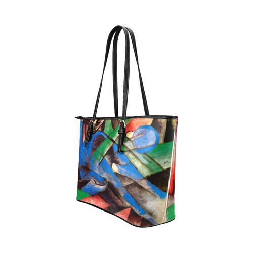 Dreaming Horse by Franz Marc Leather Tote Bag/Small (Model 1651)