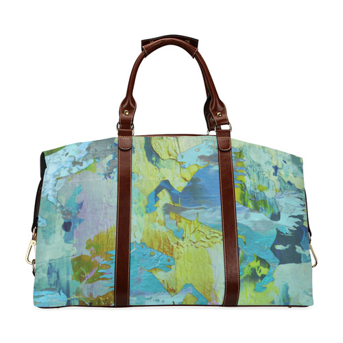 Rearing Horses grunge style painting Classic Travel Bag (Model 1643) Remake
