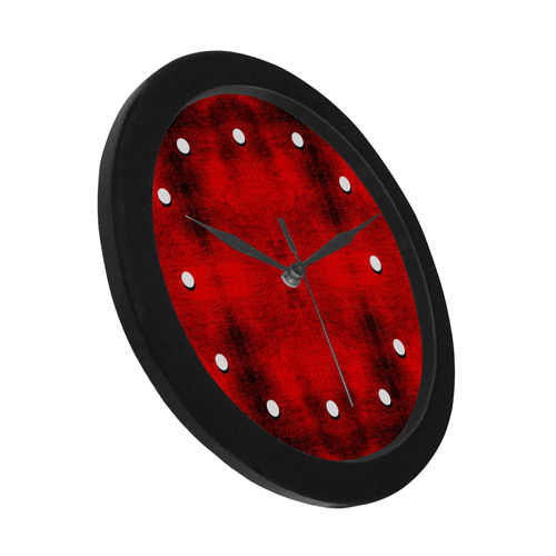 Red watch circular moon hand Circular Plastic Wall clock