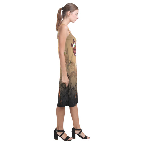 Sweet, cute giraffe Alcestis Slip Dress (Model D05)