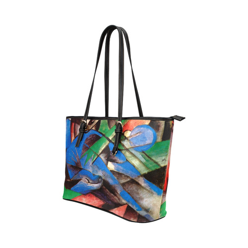 Dreaming Horse by Franz Marc Leather Tote Bag/Small (Model 1651)