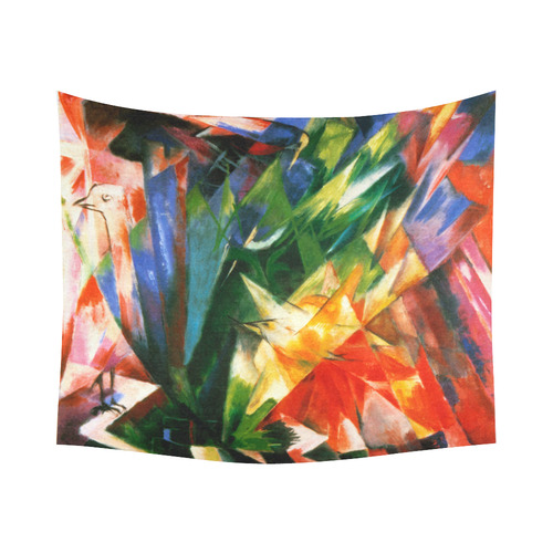 Birds by Franz Marc Cotton Linen Wall Tapestry 60"x 51"