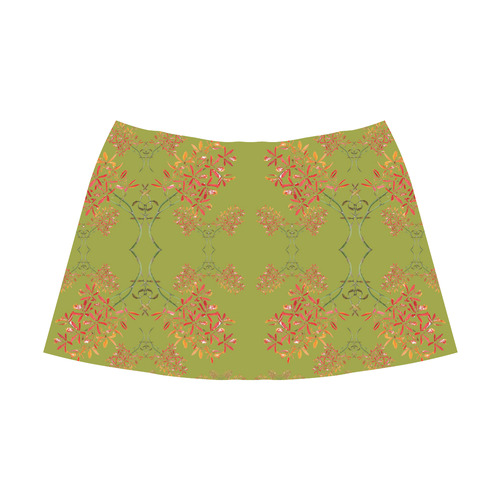 orchid olive Mnemosyne Women's Crepe Skirt (Model D16)