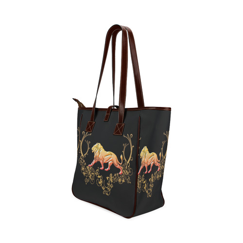 Awesome lion in gold and black Classic Tote Bag (Model 1644)