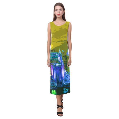 Chicago PopArt 20161106 Phaedra Sleeveless Open Fork Long Dress (Model D08)