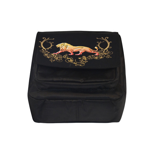 Awesome lion in gold and black Crossbody Nylon Bags (Model 1633)