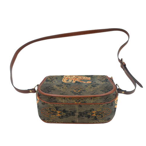 The all seeing eye, vintage background Saddle Bag/Small (Model 1649) Full Customization