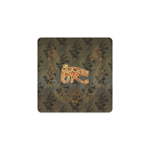 The all seeing eye, vintage background Square Coaster