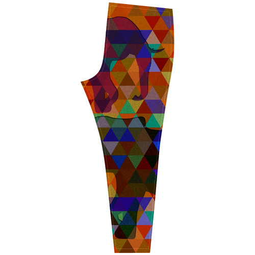 Modern Triangle Pattern Elephants Cassandra Women's Leggings (Model L01)