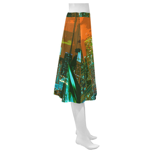 Chicago PopArt 20161107 Mnemosyne Women's Crepe Skirt (Model D16)