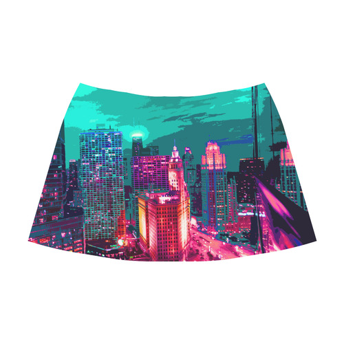 Chicago PopArt 20161102 Mnemosyne Women's Crepe Skirt (Model D16)