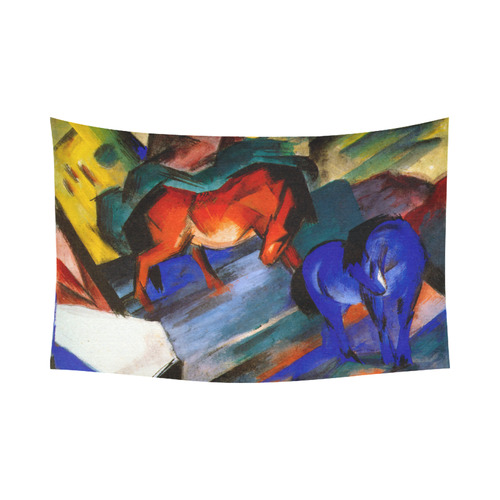 Red and Blue Horse by Franz Marc Cotton Linen Wall Tapestry 90"x 60"