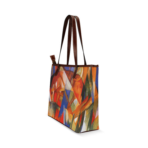 Fantasy Animal (horse) by Franz Marc Shoulder Tote Bag (Model 1646)