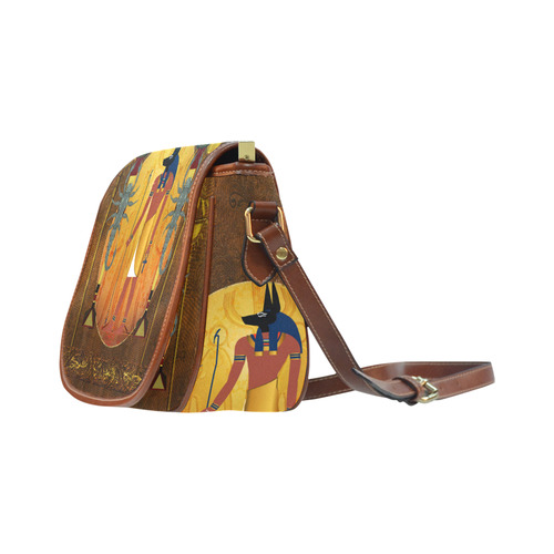 Anubis the egyptian god Saddle Bag/Small (Model 1649) Full Customization