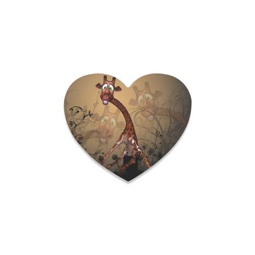 Sweet, cute giraffe Heart Coaster