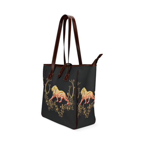 Awesome lion in gold and black Classic Tote Bag (Model 1644)