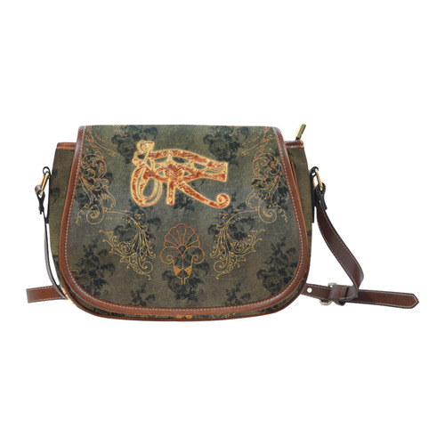 The all seeing eye, vintage background Saddle Bag/Small (Model 1649) Full Customization