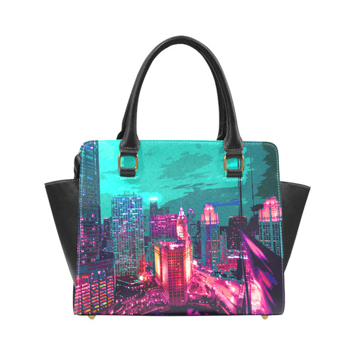 Chicago PopArt 20161102 Rivet Shoulder Handbag (Model 1645)