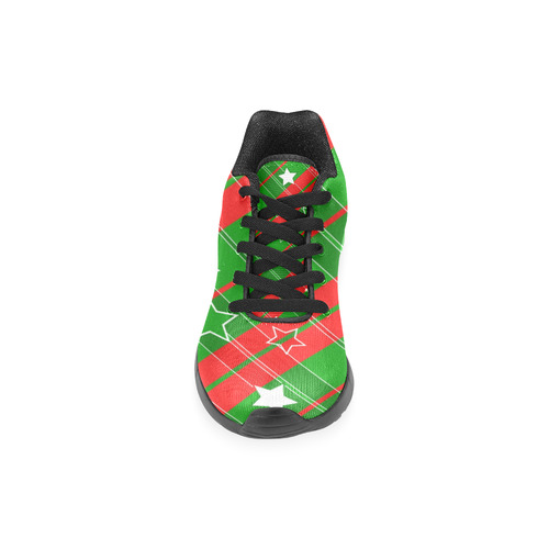 Red Green Stars and Stripes Men’s Running Shoes (Model 020)