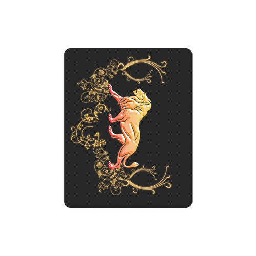 Awesome lion in gold and black Rectangle Mousepad