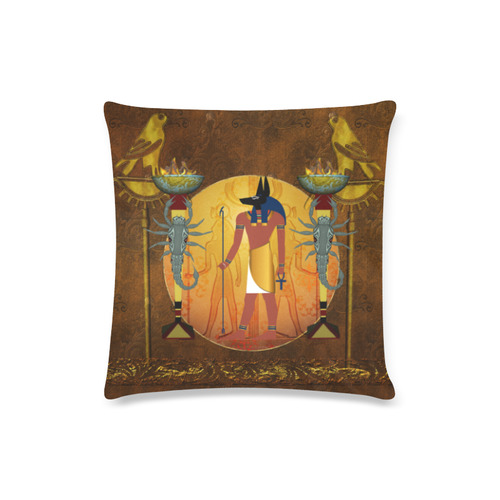 Anubis the egyptian god Custom Zippered Pillow Case 16"x16"(Twin Sides)