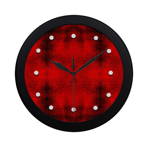 Red watch circular moon hand Circular Plastic Wall clock