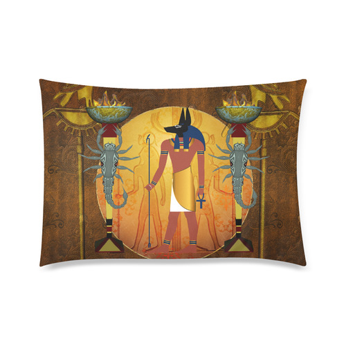 Anubis the egyptian god Custom Zippered Pillow Case 20"x30"(Twin Sides)