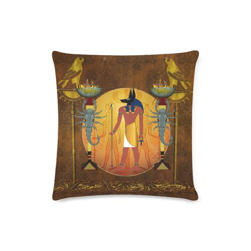 Anubis the egyptian god Custom Zippered Pillow Case 16"x16"(Twin Sides)