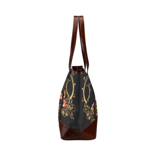 Awesome lion in gold and black Tote Handbag (Model 1642)