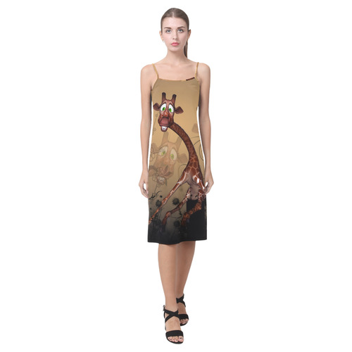 Sweet, cute giraffe Alcestis Slip Dress (Model D05)