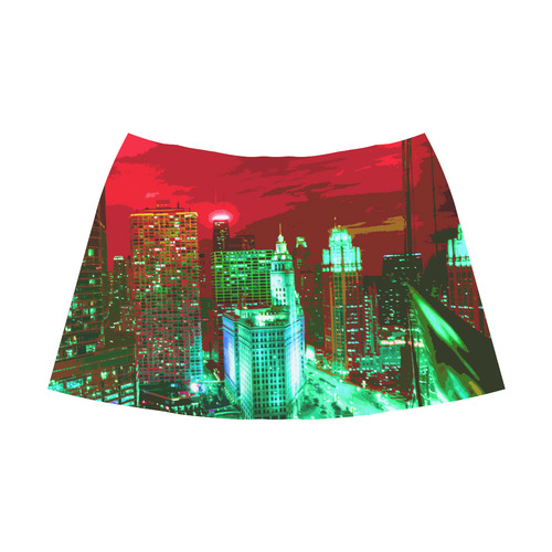 Chicago PopArt 20161108 Mnemosyne Women's Crepe Skirt (Model D16)