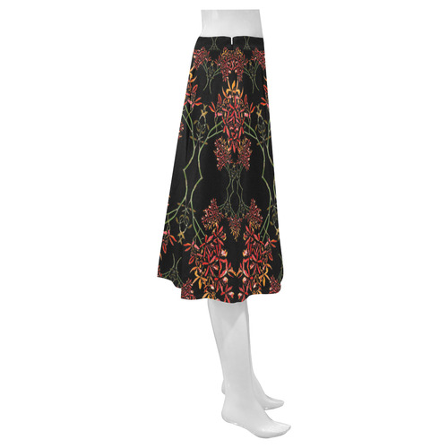 orchid black Mnemosyne Women's Crepe Skirt (Model D16)