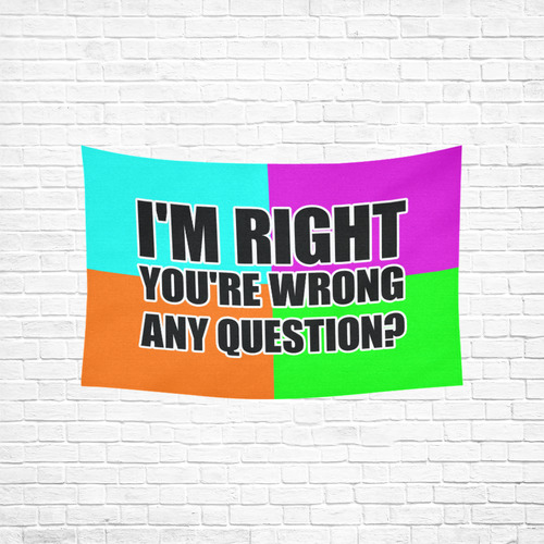 I'm right Cotton Linen Wall Tapestry 60"x 40"