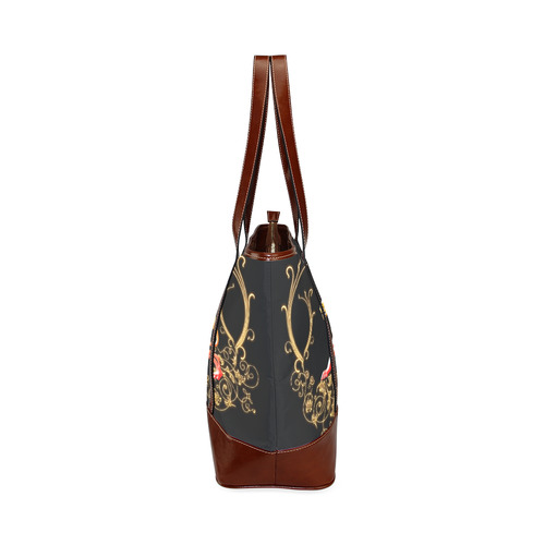 Awesome lion in gold and black Tote Handbag (Model 1642)