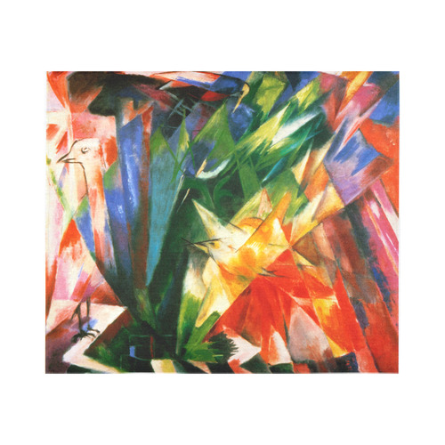 Birds by Franz Marc Cotton Linen Wall Tapestry 60"x 51"