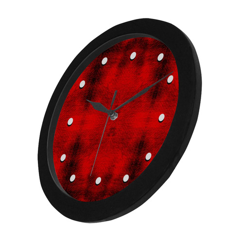 Red watch circular moon hand Circular Plastic Wall clock