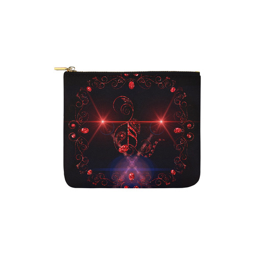 Music, key notes on dark background Carry-All Pouch 6''x5''