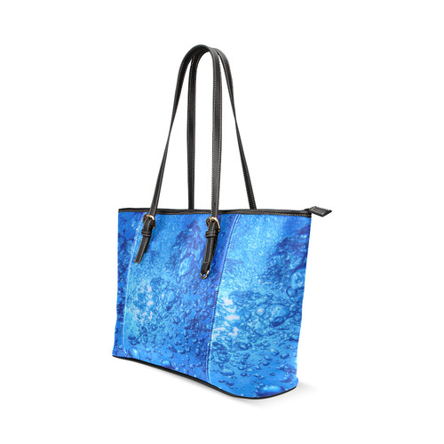 under water 2 Leather Tote Bag/Small (Model 1640)