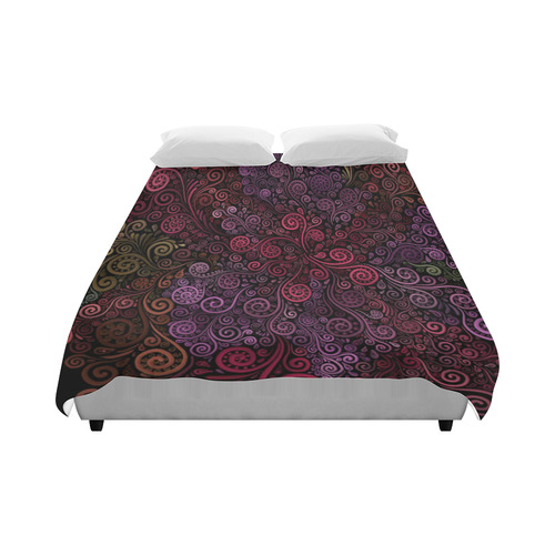 Psychedelic 3D Rose Duvet Cover 86"x70" ( All-over-print)