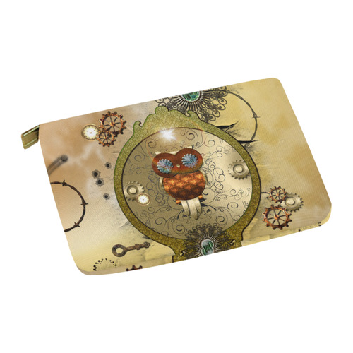 Steampunk, wonderful owl Carry-All Pouch 12.5''x8.5''
