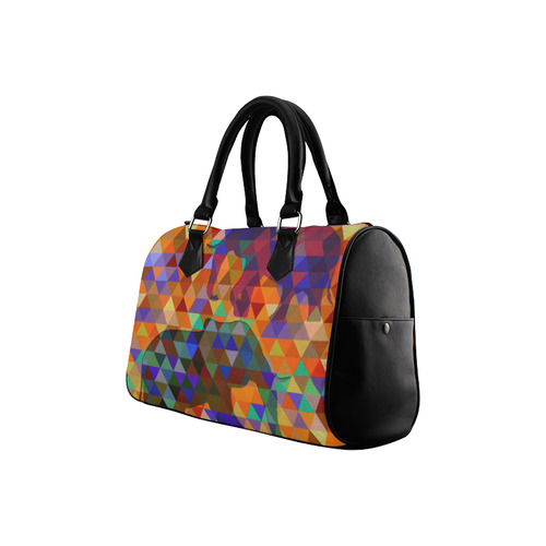 Modern Triangle Pattern Elephants Boston Handbag (Model 1621)