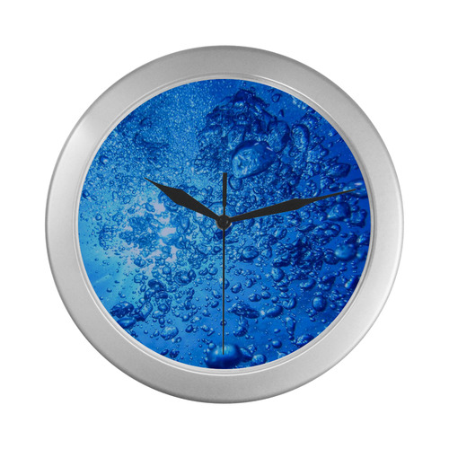 under water 2 Silver Color Wall Clock